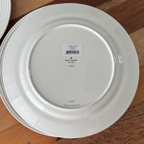 Kate Spade Wichford Dinner Lenox Porcelain Plate 11” White Dinner Plate - Picture 3 of 9